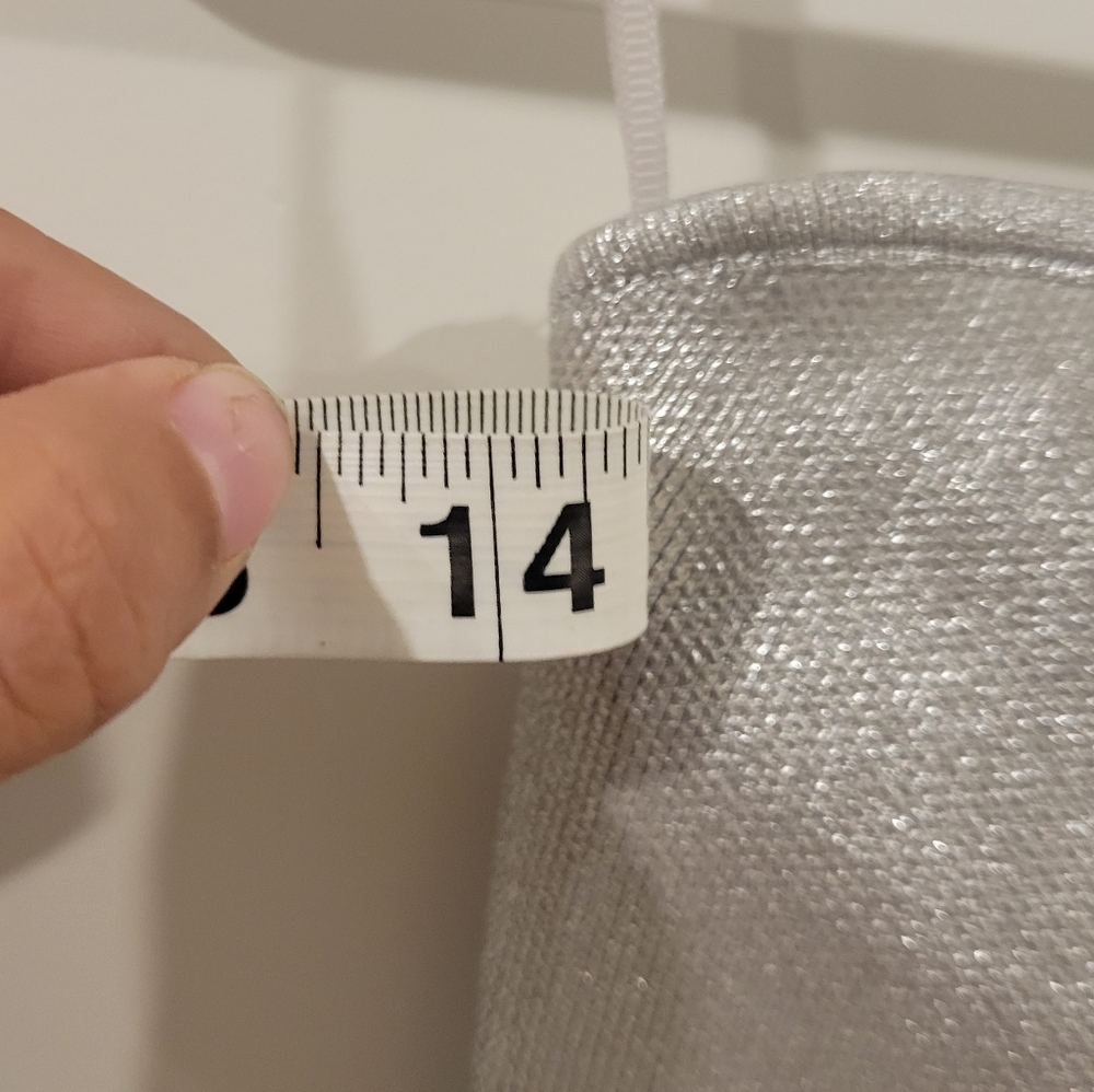 Zara Silver Metallic Top Size Medium - Picture 7 of 7